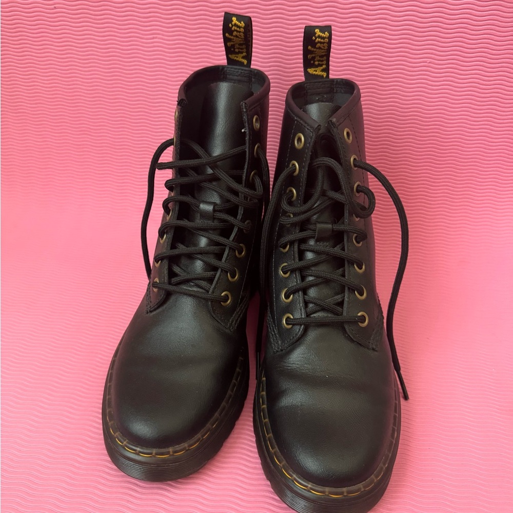 Dr. Martens Black Leather Combat Boots